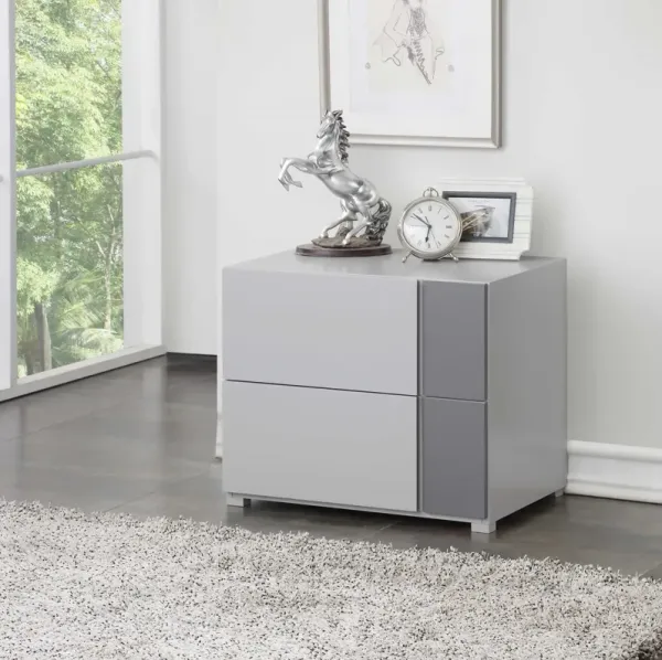 Nightstand - Light Gray And Dark Gray