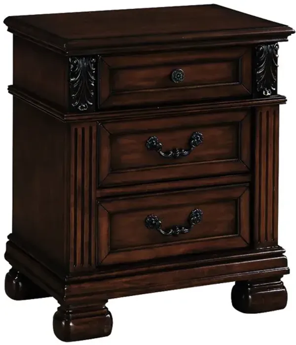 16" x 25" x 28" Wood Nightstand - Dark Walnut