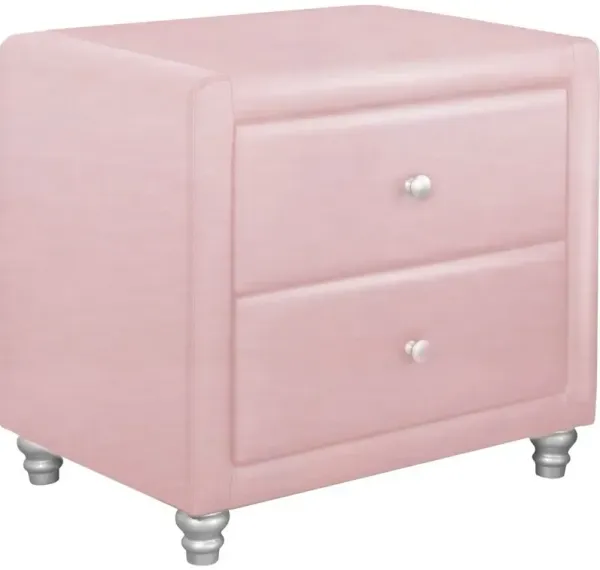 Two Drawers Nightstand - Pink
