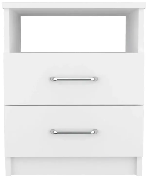 Modern And Stylish Particle Bedroom Nightstand - White