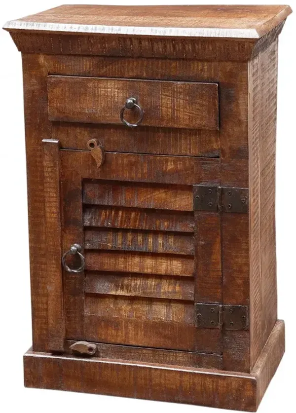 One Drawer Nightstand - Honey Brown