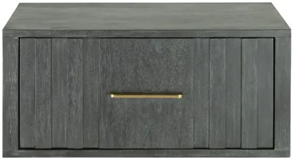 Low One Drawer Nightstand - Gray