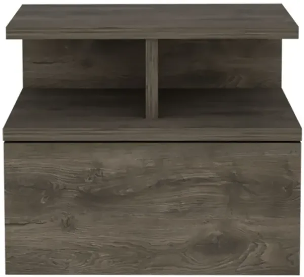 12" One Drawer Faux Wood Nightstand - Brown