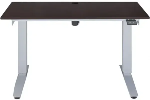 47.2" x 26" Adjustable Height Desk - Espresso And White