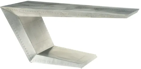 71" Aluminum Writing Desk - Silver
