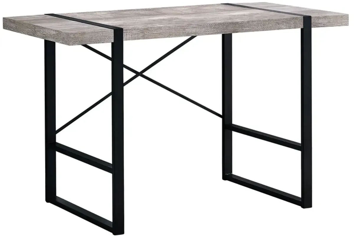 23.8" x 49" Computer Desk - Taupe And Black