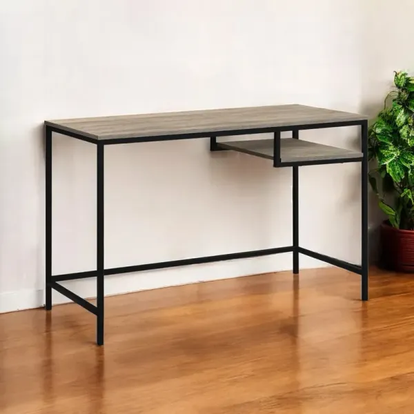22" Computer Desk - Taupe And Black