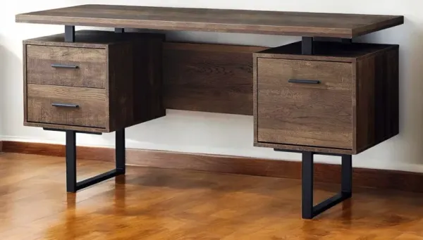 With Three Drawers - Brown And Black