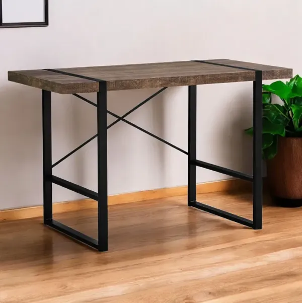 24" Computer Desk - Brown And Black