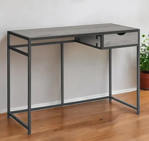 And Dark Gray Computer Desk - Gray