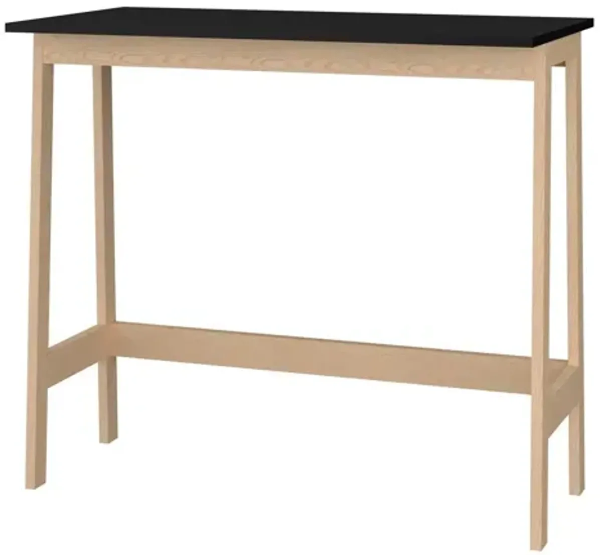 Modern Narrow Table Desk - Natural And Black