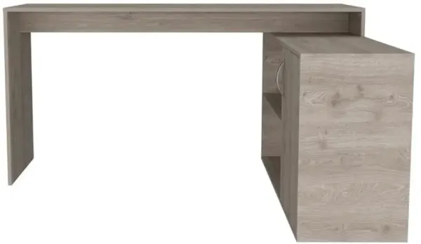 60" L Shape Computer Desk - Light Gray