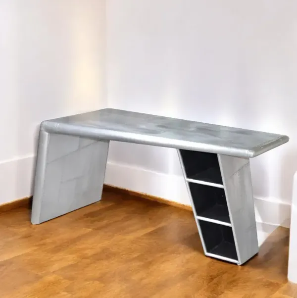 60" Aluminum Writing Desk - Silver