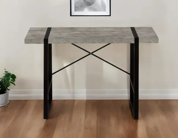 49" x 23.8" x 30" Computer Desk - Gray And Black