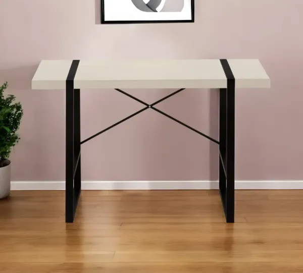 49" Computer Desk - Taupe And Black