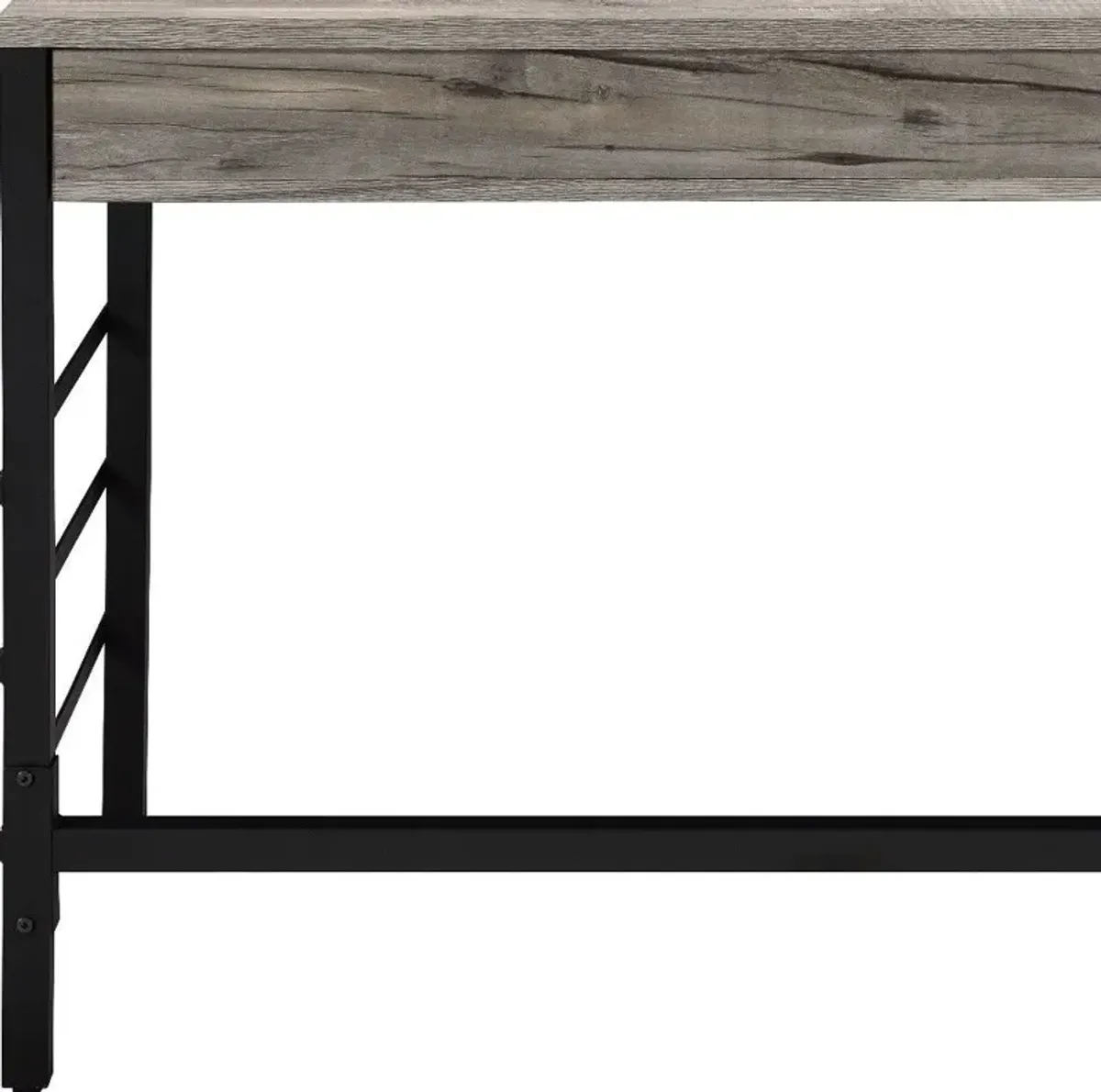 Writing Desk With Two Drawers - Gray And Black