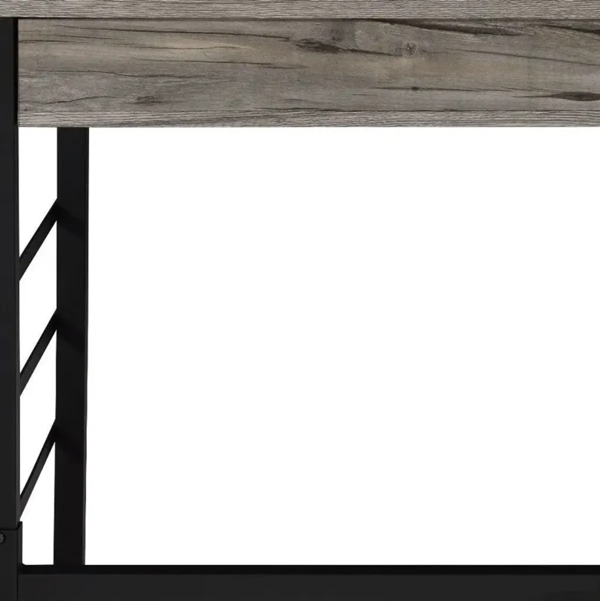 Writing Desk With Two Drawers - Gray And Black