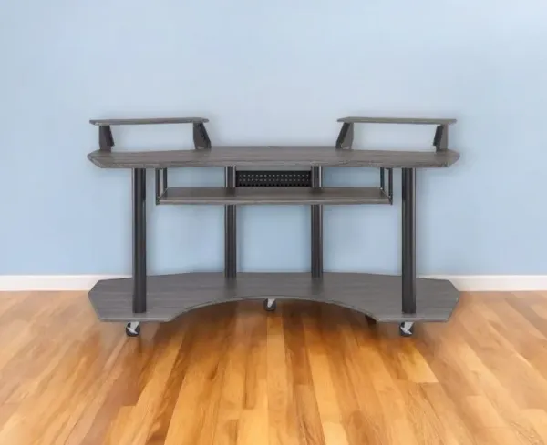 Music Recording Studio Desk - Dark Gray And Black
