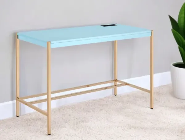 Writing Desk - Baby Blue And Gold