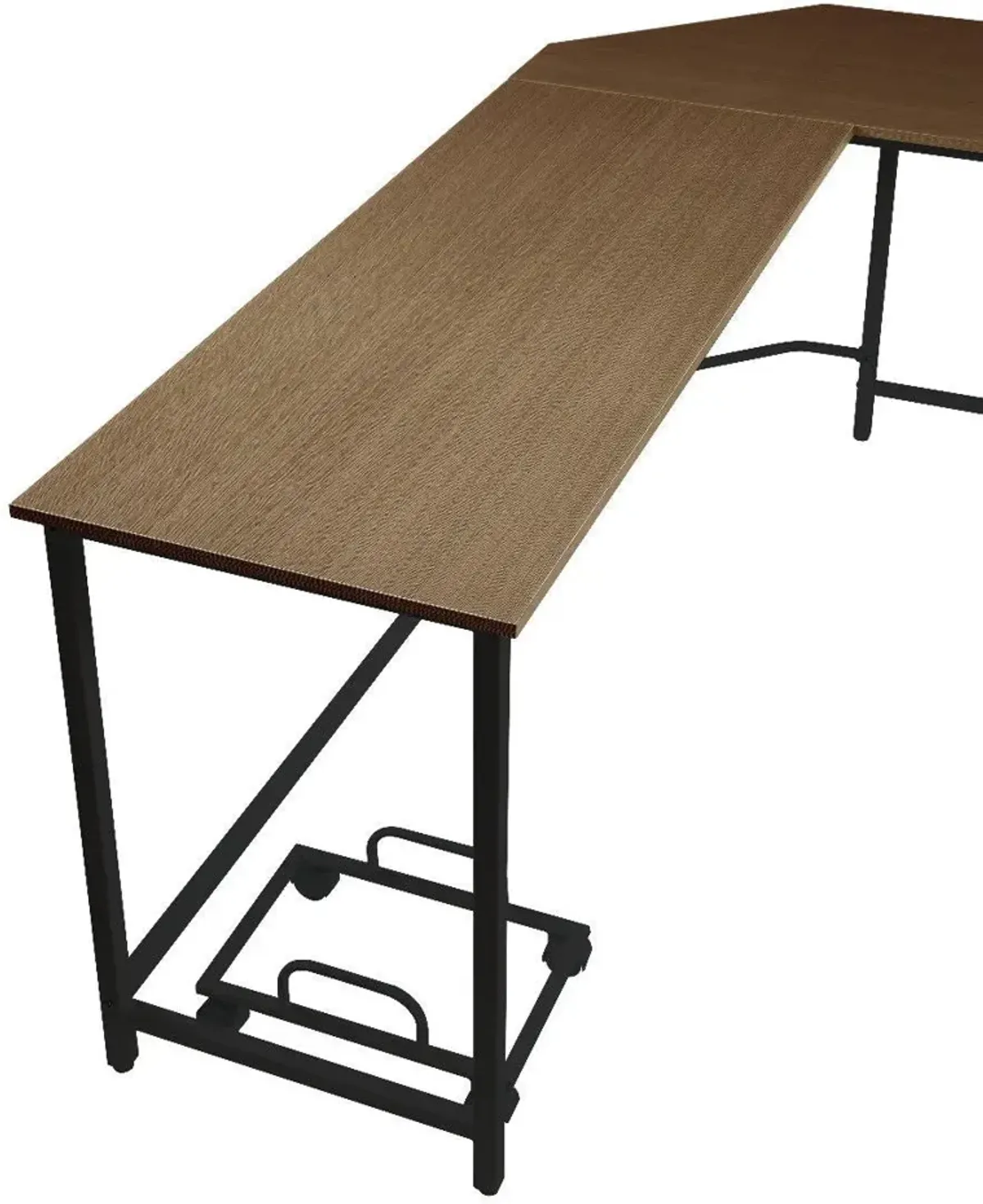 L Shape Computer Desk - Brown And Black