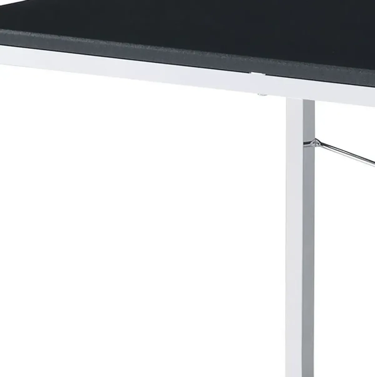 47" Writing Desk - Black And Silver