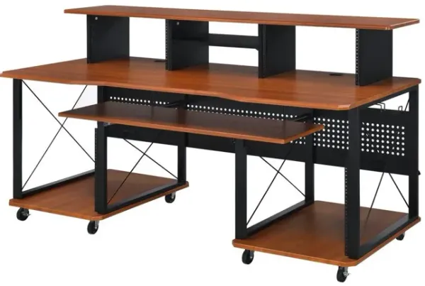 72" Music Desk - Brown And Black