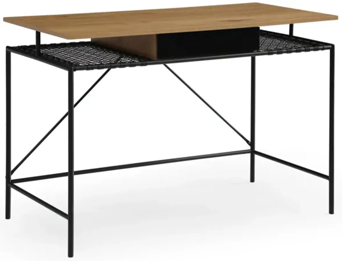 43.3" x 21.6" x 30" Writing Desk - Natural And Black