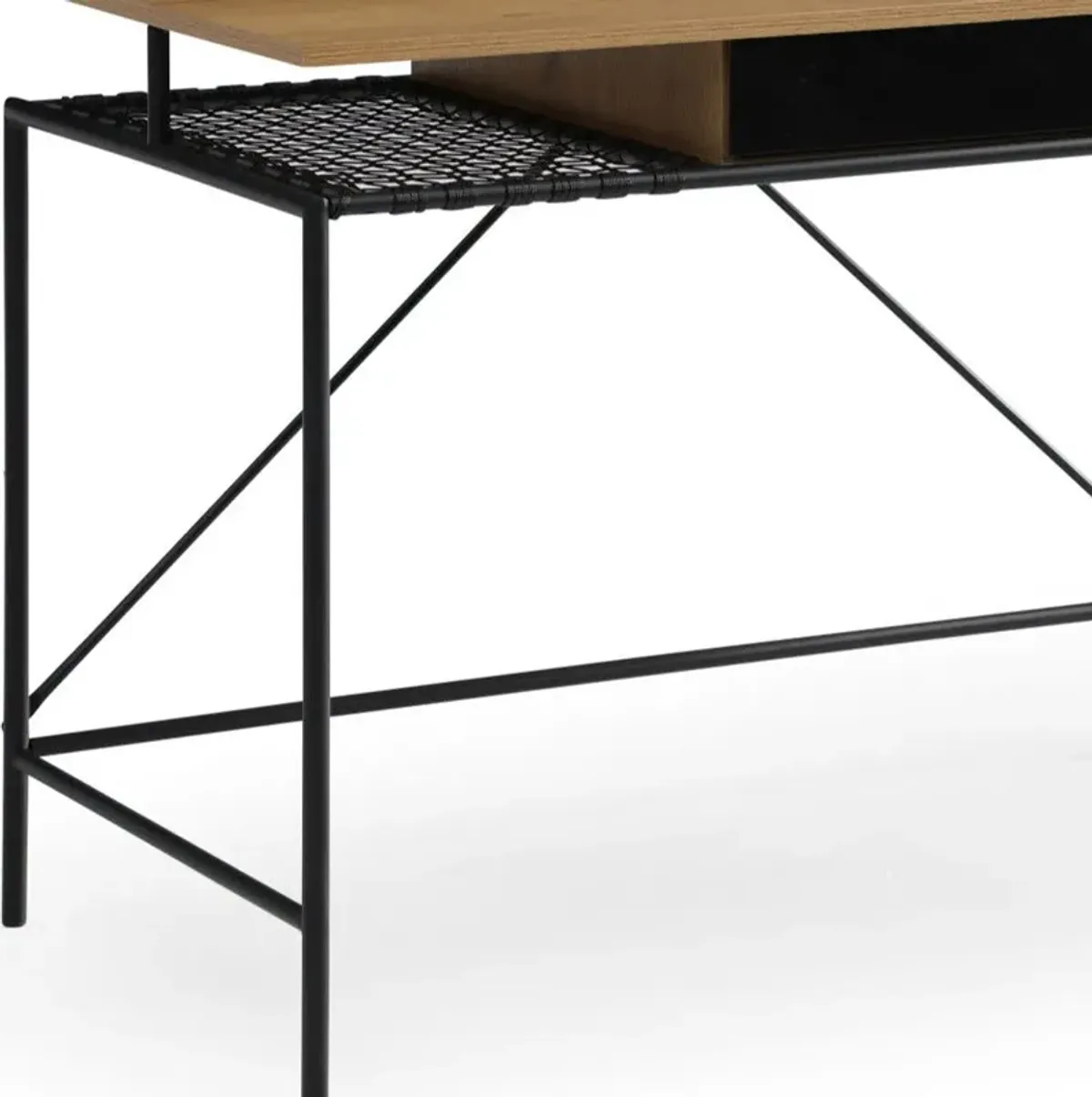 43.3" x 21.6" x 30" Writing Desk - Natural And Black