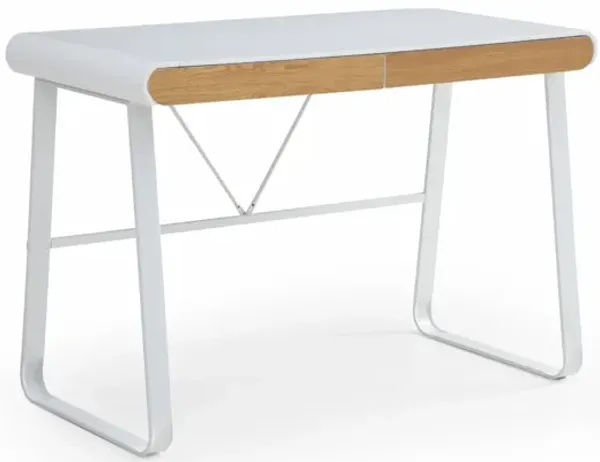 43" Writing Desk With Two Drawers - White