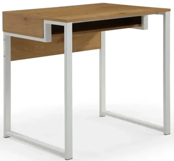 32" Writing Desk - Natural And White