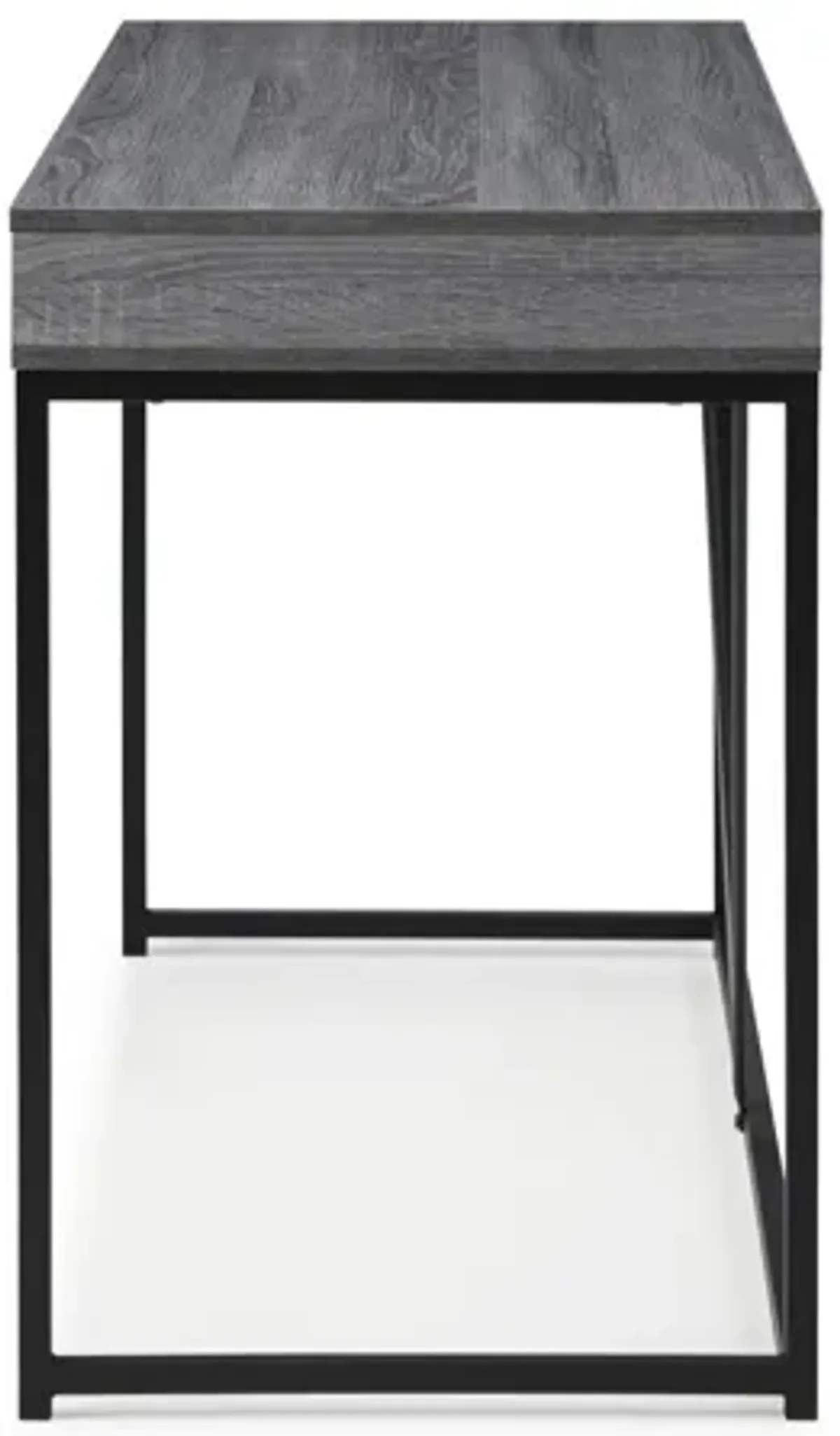 47" Writing Desk With Two Drawers - Gray And Black