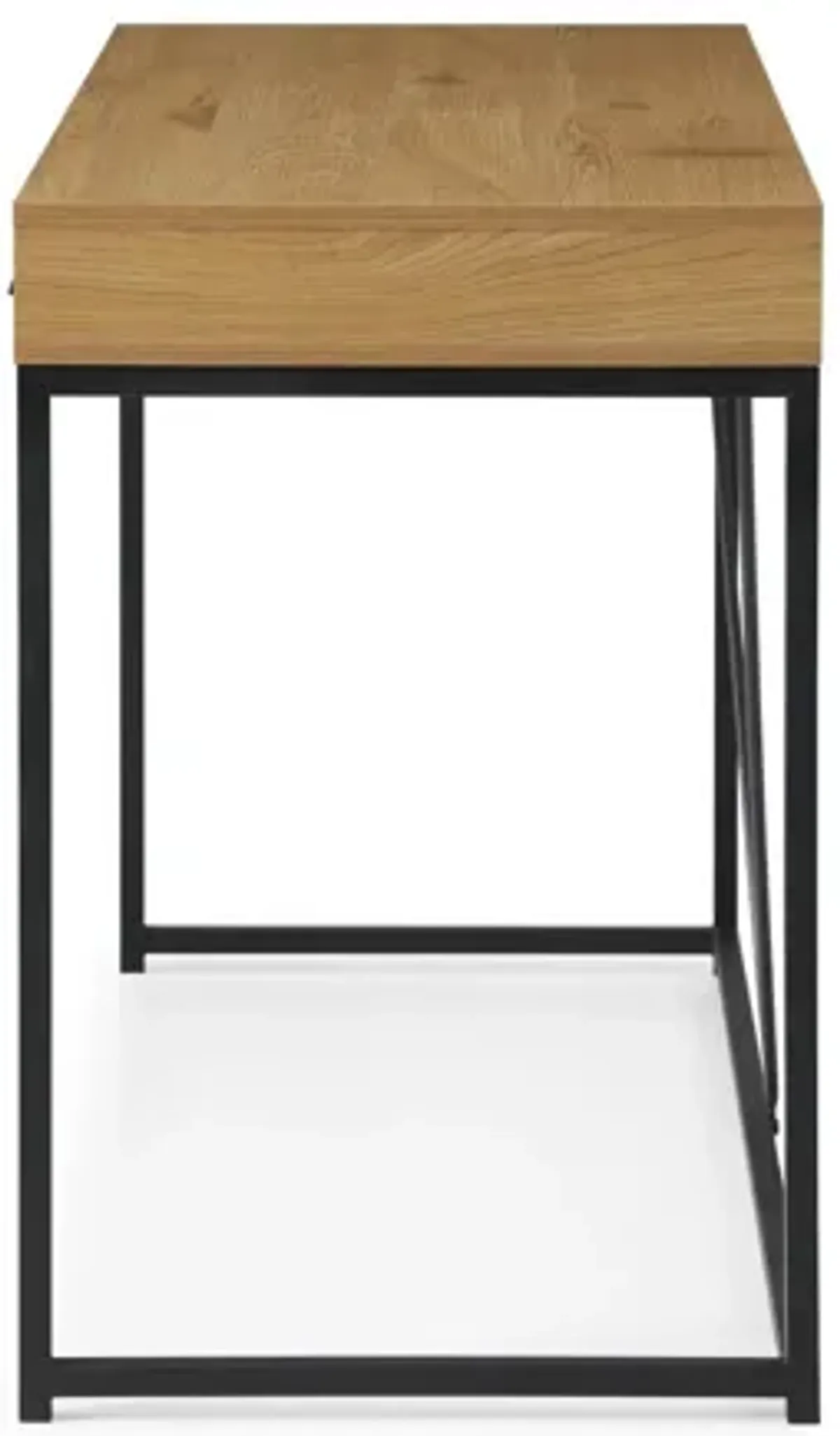 47" Writing Desk With Two Drawers - Natural And Black