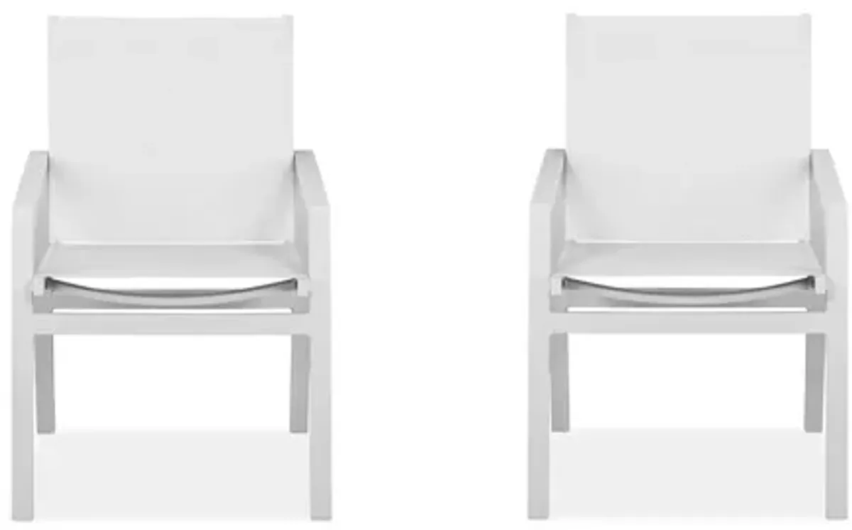 Metal Indoor Outdoor Dining Chair (Set of 2) - White