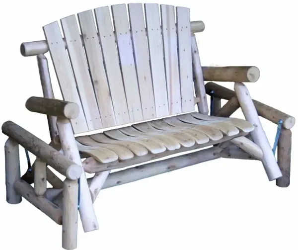 59" Solid Wood Adirondack Chair - Natural