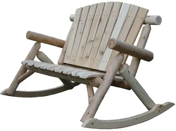 Wood Rocking Loveseat - Natural