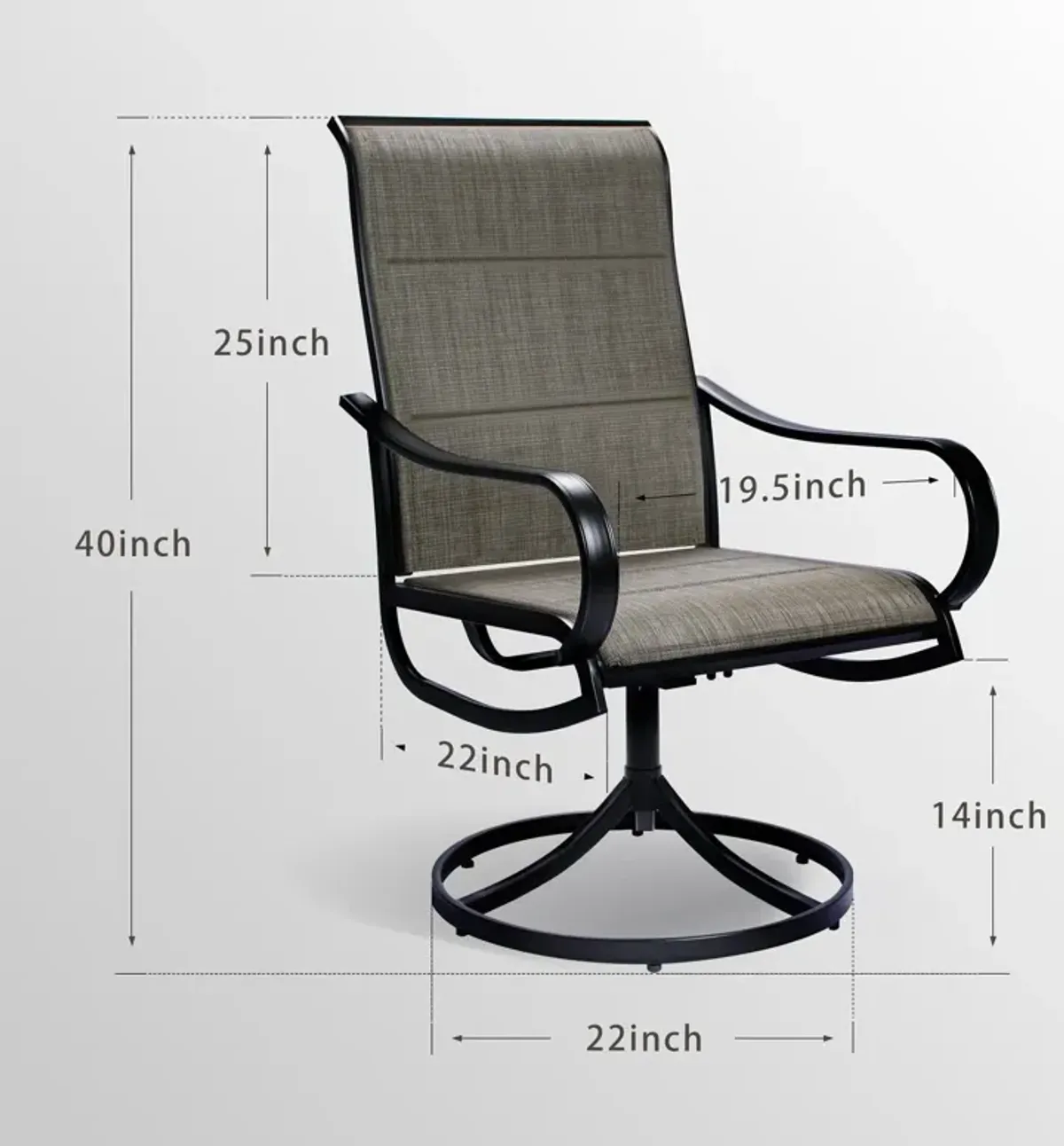 Steel Indoor Outdoor Dining Chair (Set of 2) - Gray And Black