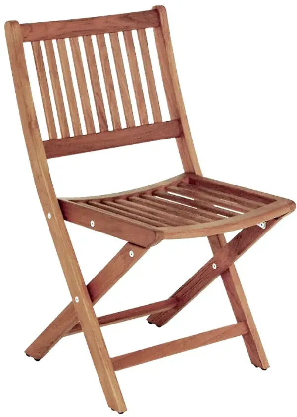 24" x 22" x 33" Solid Wood Indoor Outdoor Deck Chair - Brown