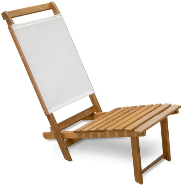 Wood Solid Wood Outdoor Deck Chair - Brown And Natural