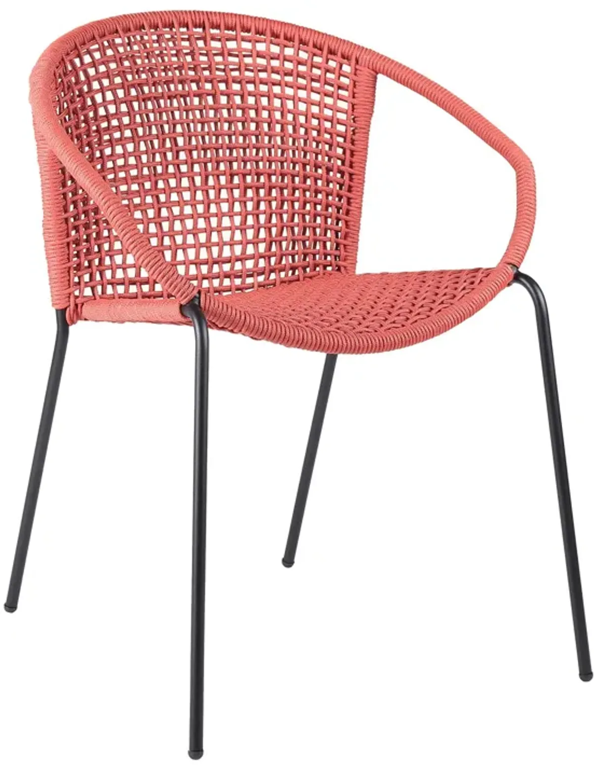 25" Metal Outdoor Dining Chair (Set of 2) - Red