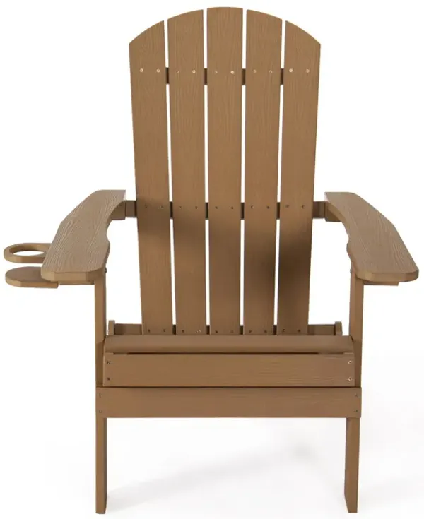 Heavy Duty Plastic Adirondack Chair - Light Brown
