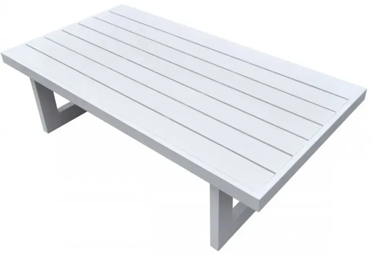 Aluminum Outdoor Coffee Table - White