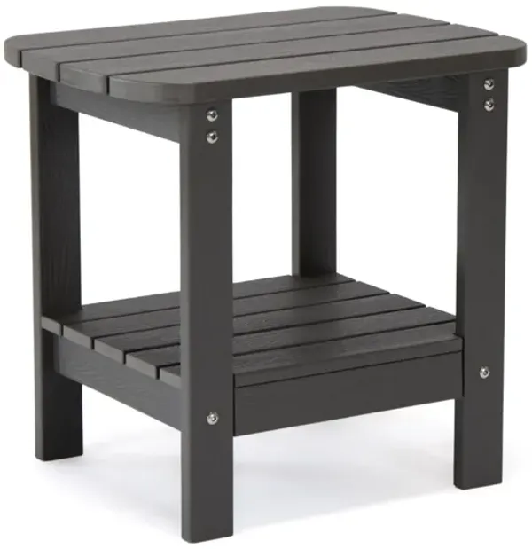 Plastic Outdoor Side Table - Charcoal
