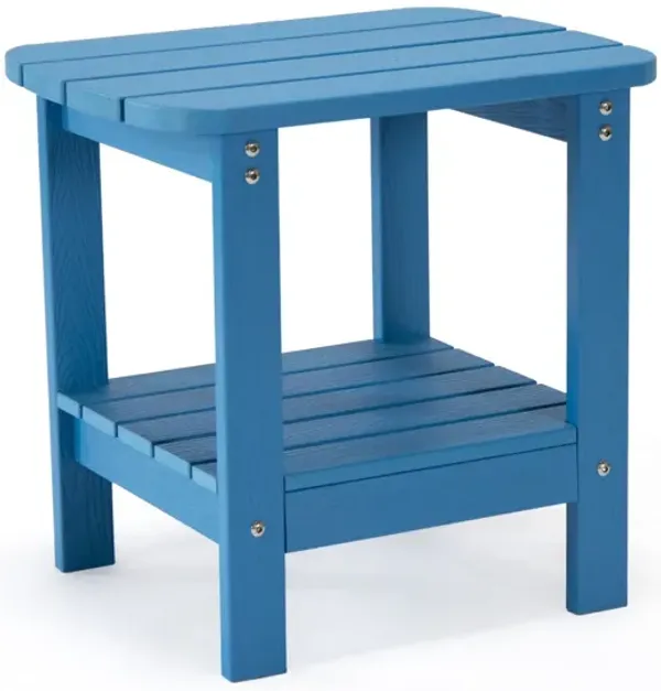 Plastic Outdoor Side Table - Blue