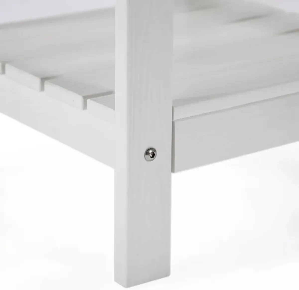 Plastic Outdoor Side Table - White