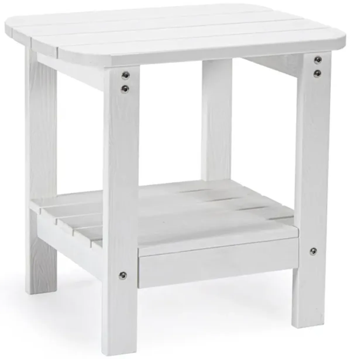 Plastic Outdoor Side Table - White