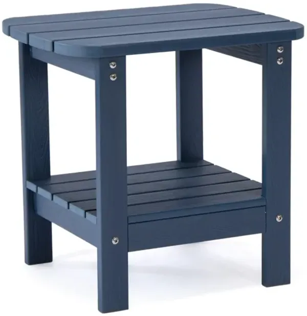 Plastic Outdoor Side Table - Navy Blue