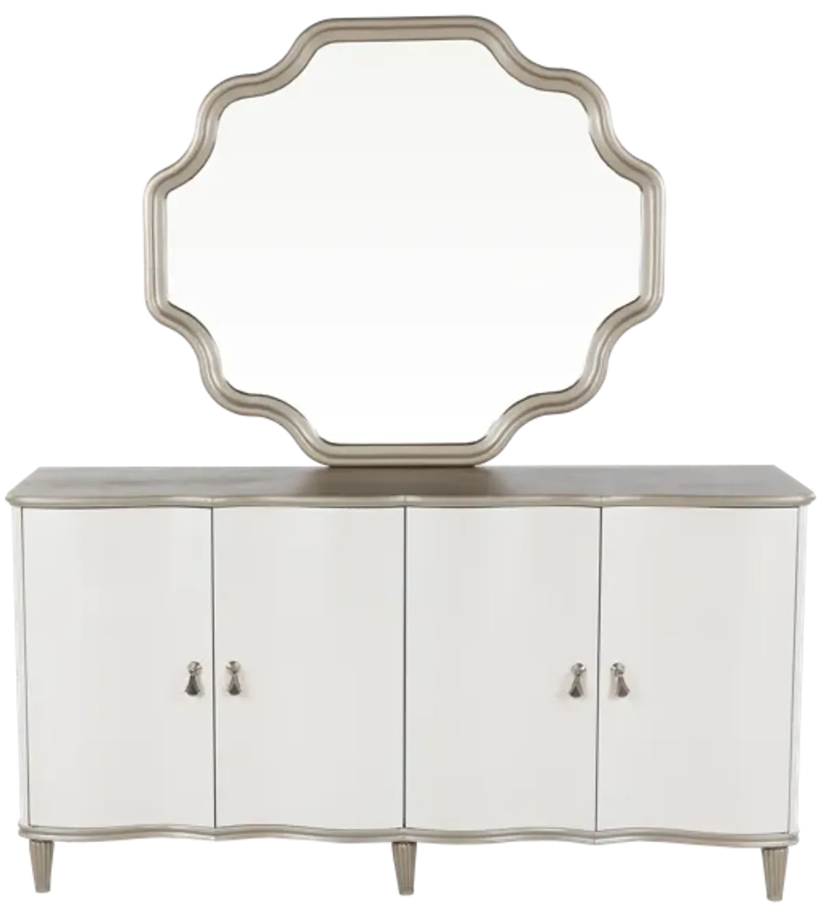 Pearl White & Champagne Sideboard Buffet Server