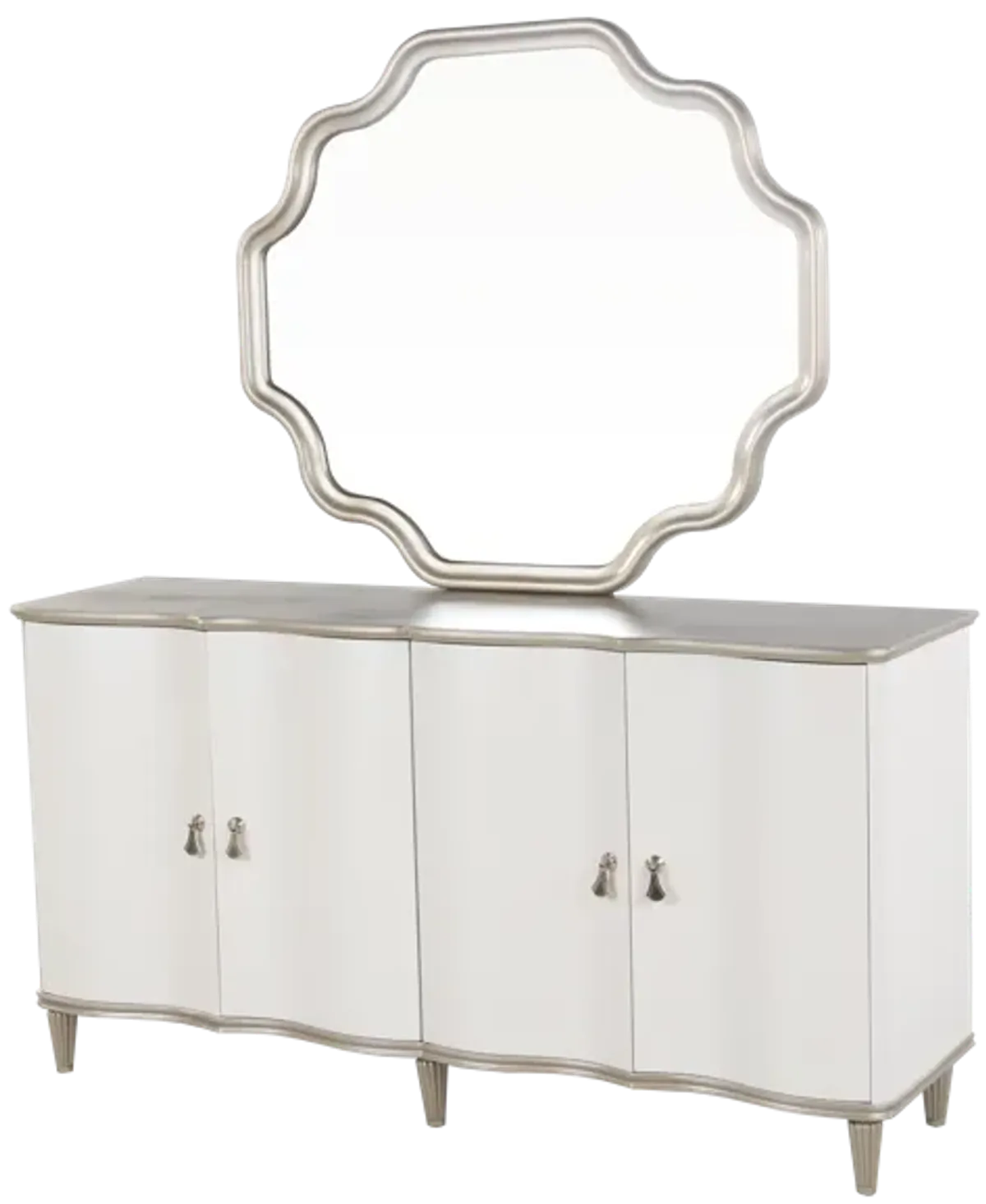 Pearl White & Champagne Sideboard Buffet Server
