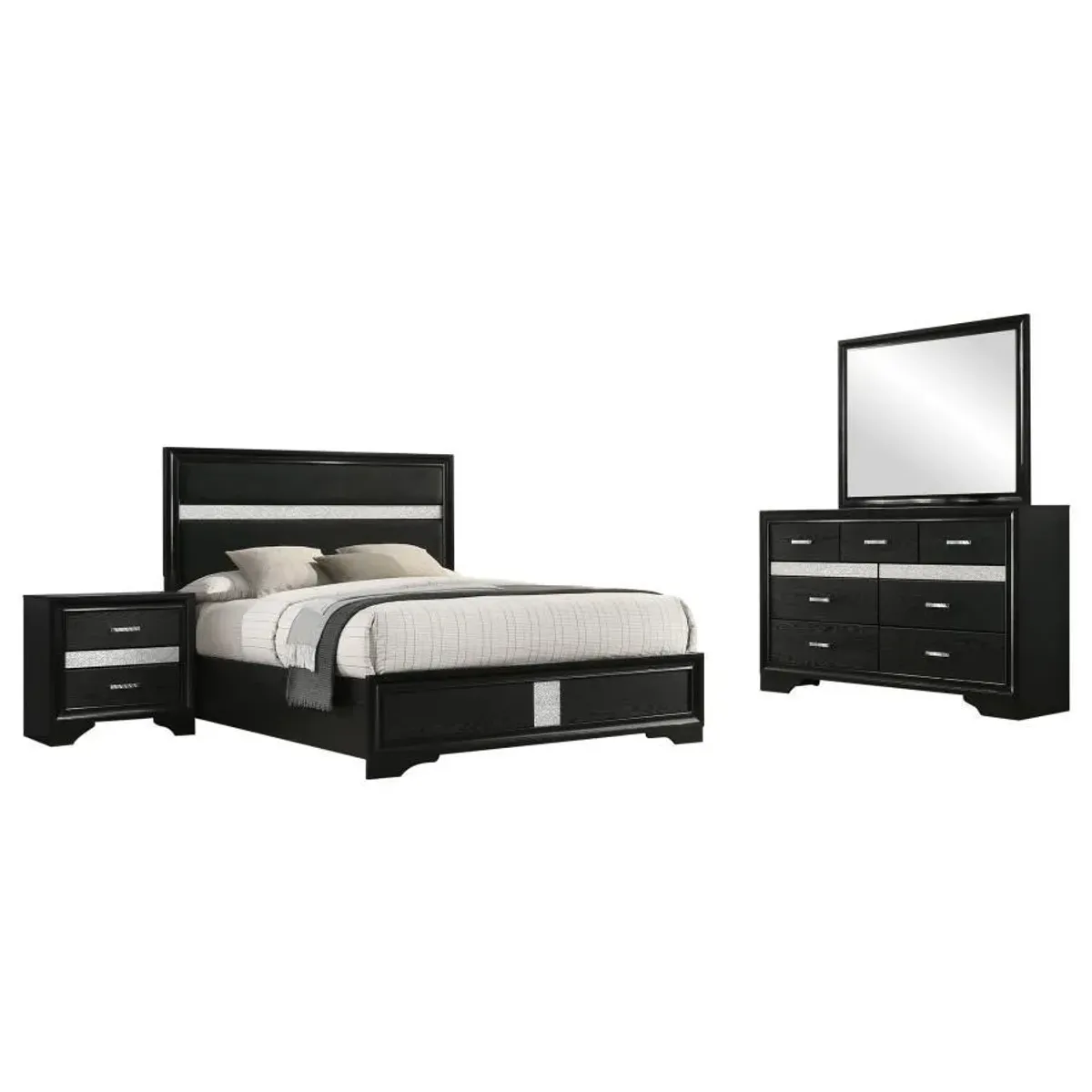 Miranda - Panel Bedroom Set - Black