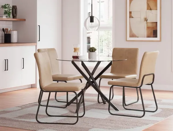 Pharwynn - Black - 5 Pc. - Dining Room Table, 4 Side Chair